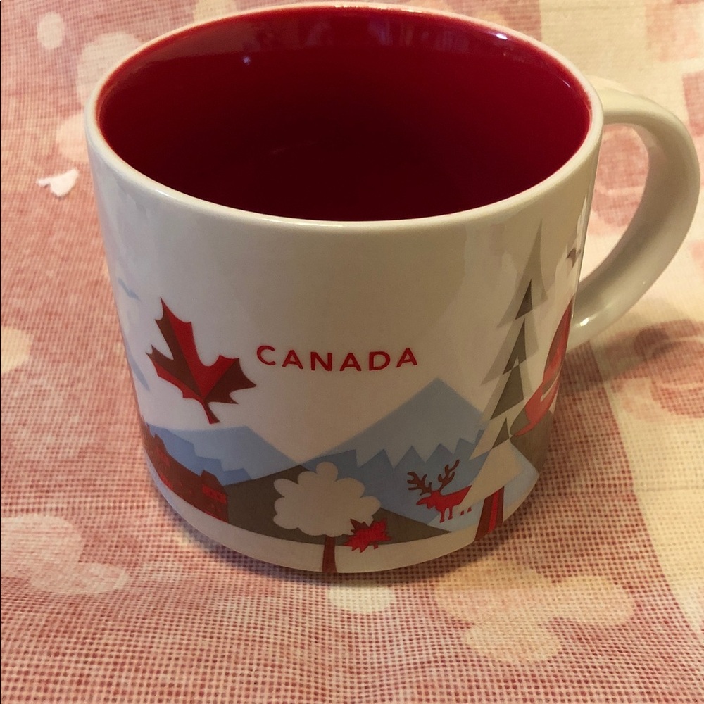 Starbucks Canada Red and White Mug